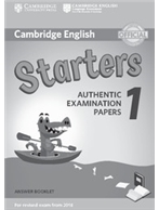Cambridge English Starters 1 Answer Booklet for Revised Exam from 2018