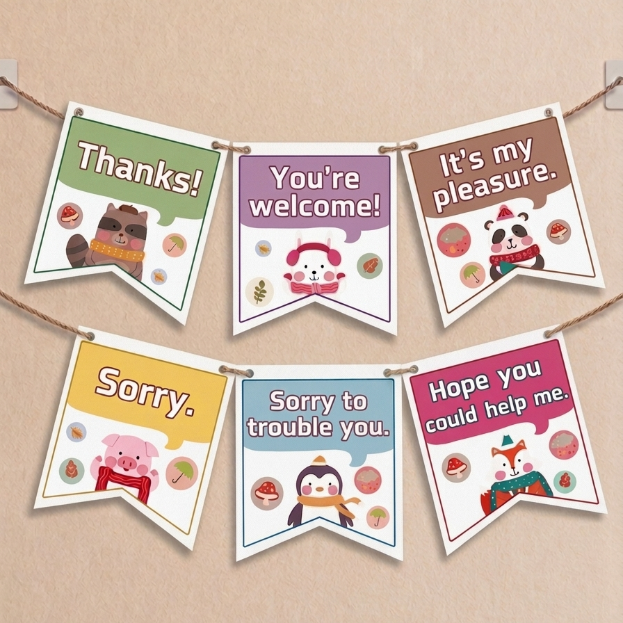 情境布置掛旗貼-班級禮儀