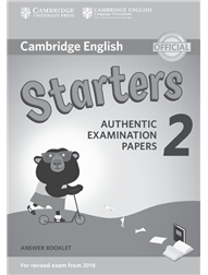 Cambridge English Starters 2 for Revised Exam from 2018 Answer Booklet